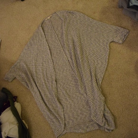 Grey Loose-Fitting Cardigan - Picture 1 of 3